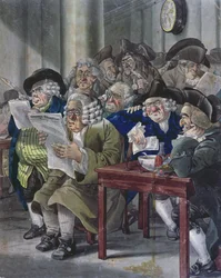 Boursicoteurs extraordinaires, croquis satirique